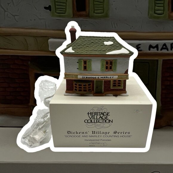 Dept. 56 Dickens' Village Series Scrooge and Marley Counting House Christmas - Picture 12 of 12